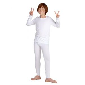 LAPASA Ensemble de sous-Vêtements Thermiques Garçon 4-13 Ans Léger et Chaud Hiver Haut Maillot de Corps & Pantalon Sport & Extérieur Hiver B03 Blanc 5-6 Ans (LAPASA-FR, neuf)
