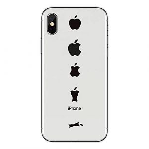 Zaxgf Coque de Protection pour iPhone XR Transparent Silicone TPU Souple Anti-Rayures Coque de Protection Housse &Eacute;tui pour iPhone XR,Pomme cr&eacute;ative (ZTcenter, neuf)