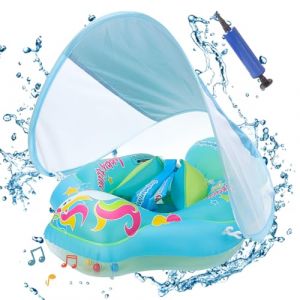 Bouee Bebe, Bouee Bebe avec Pare Soleil, Bouée Enfant Piscine Bouee, Flotteur de Piscine pour Bébé, Bouee Bebe Piscine, Bouee Bebe Parasol, Bouée Gonflable pour bébé à partir de 3 à 36 Mois (AN JIAO DA MAI, neuf)