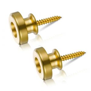 Lot de 2 boutons de sangle de guitare avec coussin en caoutchouc et vis de fixation pour guitare acoustique électrique classique et basse (atreasure, neuf)
