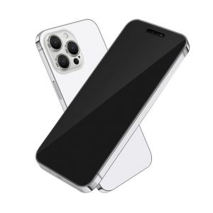 BORTAM Jouet T&eacute;l&eacute;phone Portable Faux iPhone 14 Pro Argent &Eacute;cran Noir, Faux Jouets T&eacute;l&eacute;phone Portable, Cadre en M&eacute;tal, ABS Plastique, Phone Case pour iPhone 14 Pro (Hombodar Tech, neuf)