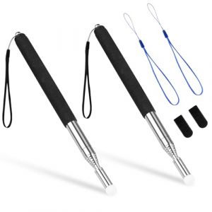 Vicloon Pointeur de Présentation Extensible, 2PCS 100m Baguette Télescopique Rétractables Enseignants, Pointeurs Télescopique, Enseignant Bâton Pointeur, Baguettes de Pointage pour L'école (Vicloon®-FR, neuf)