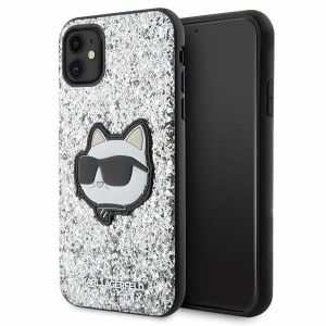 Karl Lagerfeld KLHCN61G2CPS Coque rigide pour iPhone 11 / Xr 6,1" Argent&eacute; (iCables EU, neuf)