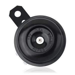 Klaxon Moto 12V,105dB Klaxon Voiture/Noir Sirene Voiture/Corne Imperméable,Universal Avertisseur Klaxon Puissant de Accessoires Moto,Vélo,ATV,Camion,Scooter (GTLM, neuf)