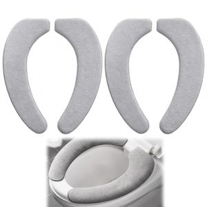 EUZOIX 2 Paires De Housses De Siège De Toilettes, Peluche Gris, Toilettes Adhésive, Couverture Toilettes Électrostatique Imperméable, Siège Toilettes Chaud Toutes Saisons, Anti-Froid Automne Et Hiver (VANTONA TRADE S.R.L., neuf)