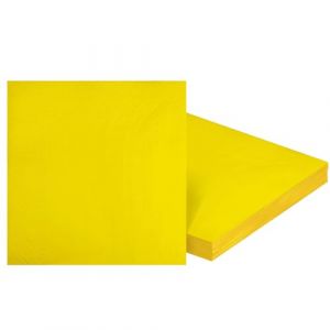 Lot De 20 Serviettes En Papier Jetables Carr&eacute;es Double &Eacute;paisseur Pour Boissons, D&eacute;jeuners, Boissons, F&ecirc;te Barbie, Mariage, No&euml;l, F&ecirc;te &Agrave; Th&egrave;me Arc-En-Ciel, Jaune-32CM (yayafunfun, neuf)
