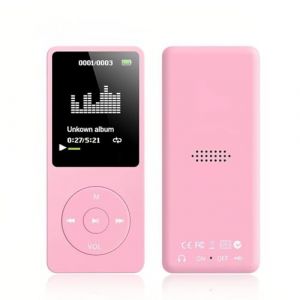 Lecteur MP3 MP4 pour Enfants, Lecteur de Musique MP3 avec écran HD 1,8 Pouces, Radio FM, écouteurs, Lecteur Audio HiFi Portable avec Enregistreur Vocal, Visionneuse de Photos (Rose) (Licavuy, neuf)
