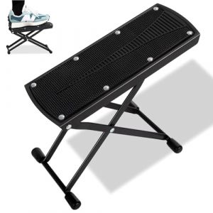 Ksvaye Repose Pied Guitare Réglable à 6 Niveaux, 2025 Tabouret Guitare avec Coussin en Caoutchouc Antidérapant, Support de Accessoire Guitare Portable et Pliable, Capacité de Charge Maximale de 70 kg (MARIOS PLOUTARCHOU, neuf)
