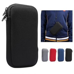 MDJYMYZ Étui Neoprene pour Téléphone Portable, Chaussette Homme pour Smartphone, 6.7-6.9 Pouces Universel Housse de Protection Pochette Sacoche en Néoprène avec Fermeture Eclair, Cordons Tour de Cou (Anriord, neuf)
