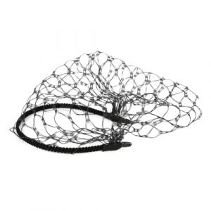 Beaupretty Bandeau Mariée Voile Noir Tulle avec Voilette pour Mariage et Fête Accessoire Coiffure Performance Maintien Antidérapant pour Photos et (kiLIHK, neuf)