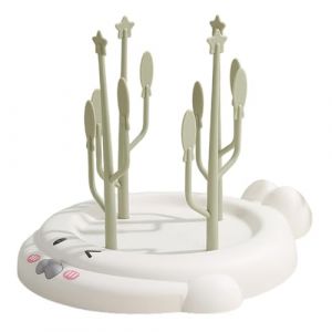 Duroecsain S&eacute;choir &Agrave; Biberons, Egoutte-biberons Arbre avec Bac &agrave; Eau Amovible pour Biberon, Couverts, T&eacute;tines Gobelets (zhrnfm, neuf)