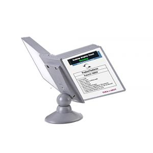 TUKA-i-AKUT Kit Pupitre Présentoir de Table, Réglable et Rotatif, 20 Panneaux d'Affichage A4 Pochettes de Vision, Présentation et Consultation Documents. Système de Panneau, Gris TKD8221 Grey (TuKai, neuf)