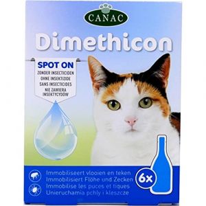 Dimethicon - Anti Tiques et Anti Puces pour Chats, au Dim&eacute;thicone, x 6 Pipettes (IDEAL LOISIRS, neuf)