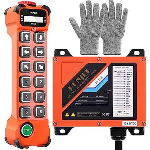 12 canaux 24V 110V 220V Télécommande radio pour grue industrielle sans fil pour palan Grue à chaîne électrique Pont roulant Grue roulante Émetteur et récepteur (sloHEXtted, neuf)