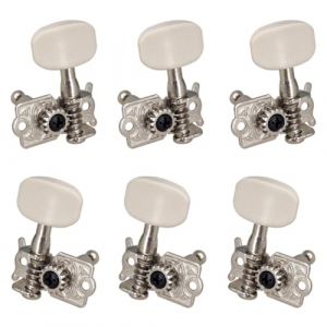 LYEAA 6 pi&egrave;ces bouton de corde ouverte de guitare acoustique t&ecirc;te de machine de guitare en m&eacute;tal accordeurs de cheville de cl&eacute; bouton de guitare t&ecirc;tes de machine accordeurs pour pi&egrave;ces de re (DehaoGZ, neuf)