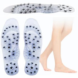 2 Paires Semelles Magnétiques Amincissantes, Semelles Magnetique, Semelles Orthopédiques, Semelles de Massage, Semelle Magnetique Reflexologie, Fasciite Plantaire Semelles,S,Clear (LXH-AMZ, neuf)