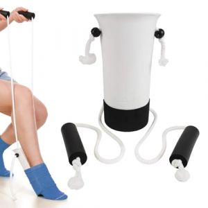 KINDLUME Enfile Chaussette, Enfile Bas de Contention, Enfile Chaussettes de Contention, Appareil pour Mettre les Chaussettes, avec Cordon R&eacute;glable, pour Personnes &Acirc;g&eacute;es, Aide &agrave; l'Autonomie (XIjia, neuf)