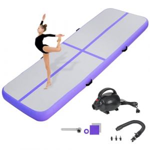 KIKILIVE Tapis de Tumbling, 10 CM d'épaisseur Tapis d'entrainement, 3M Tapis de Gymnastique,Tapis d'exercice avec Pompe à air, Piste de Gym Gonflable, Matelas d'Air (Creality 3D EU, neuf)