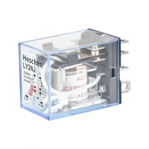 Heschen Relais &agrave; usage g&eacute;n&eacute;ral, LY2NJ, Bobine 12VAC, 10A 24VDC/220VAC, DPDT, Indicateur LED (Heschen, neuf)
