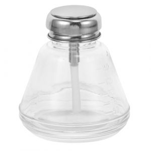 Angoily Flacon Presseur Rechargeable en Verre 2 Tube Souple Distributeur Vide pour Dissolvant de Vernis &agrave; Ongles Flacon de Voyage &agrave; Pression R&eacute;cipient Dosage Facile pour Manucure (Ceoning, neuf)