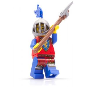 Ensemble de figurines Lego Chevalier Lion #2 avec hache et casque de chevalier &ndash; Un compl&eacute;ment id&eacute;al &agrave; tout ch&acirc;teau et autres ensembles de briques de serrage m&eacute;di&eacute;vaux, figurine originale Lego Lion (BRICK Flip GmbH, neuf)