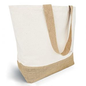 Loxato Sac de Plage Femme XXL Familiale - Sac Cabas Femme Toile Grand Format en Coton - Beach Bag - Panier Plage 56 x 43 x 18 cm (Loxato, neuf)