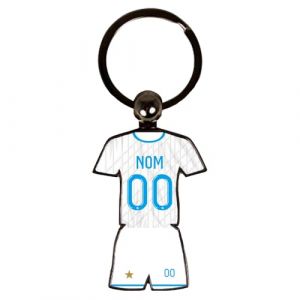 Coque Swag - Porte Clé Football Marseille 2020 2021Maillot Domicile Personnalisable avec Nom et Numéro - PC0008 Transparent (MA COQUE SPORT, neuf)