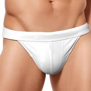 Panegy Slip de Bain pour Homme Mode Sexy Maillot de Bain Homme String Bikini Slip de Bain pour Homme A-Blanc Label Size XL=EU L (YOYUEEU, neuf)