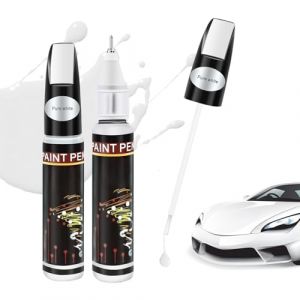 Penriter 2 Pièces Stylo Retouche Peinture Blanc 24Ml, Retouche Peinture Voiture, Stylo Retouche Voiture Carrosserie, Stylo Réparation des Rayures Auto De Peinture, Solution Rapide pour Carrosserie (YiShengQing, neuf)