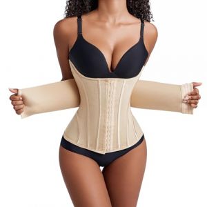 Yixinly Gaine Ventre Plat Femme, Gaine Ventre Faja Gaine Syst&egrave;me de Fermeture &agrave; Double Couche sur la Bande Ventrale, Ceinture Gainante Gaine Femme Ventre Plat Beige (XXL) (Yilix, neuf)