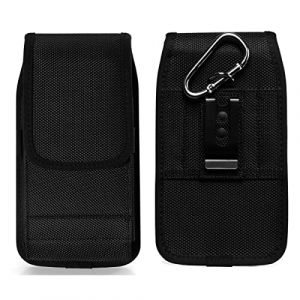 Étui Ceinture Porte Téléphone Pochette Nylon Housse Coque Clip Holster pour iPhone 15 Pro Max 14 13 Pro Max 15 14 Plus, Samsung Galaxy A54 A53 A34 A33 S21 FE, Redmi Note 11S 11 10, Pixel 8 7 Oppo A74 (ROTSWOGY, neuf)