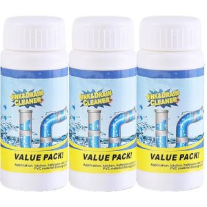 Deboucheur, D&eacute;boucheur Pro &ndash; Puissant, S&ucirc;r, 3,9 Oz/110 g Value Pack Deboucheur,D&eacute;boucheur canalisation Pour &Eacute;viers Et Canalisations (3) (TWODOU, neuf)