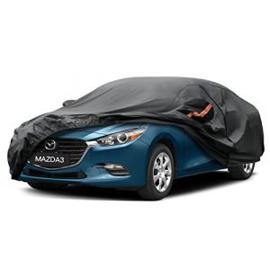 Kayme B&acirc;che Voiture &Eacute;tanche Respirante, 7 Couches Housse de Protection Voiture Ext&eacute;rieur Compatible avec 2006-2024 Mazda 3, Contre Pluie Soleil Poussi&egrave;re avec Zip et Doublure en Coton. (kayme car covers shop, neuf)