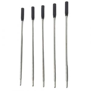 Lot de 5 recharges d'encre noire pour stylos à bille Cross - 11,5 cm - Recharges de stylo à bille Cross - Recharge en métal à pointe moyenne remplaçable - Recharge d'encre avec pointe fine de 1 mm (mingzhifx, neuf)