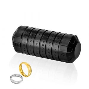 Cryptex Boîtes puzzle Da Vinci Code Mini serrure Cryptex avec compartiments cachés Anniversaire, Saint-Valentin, cadeaux d'anniversaire mystérieux pour la famille et les amis (Lincman, neuf)