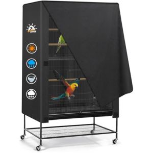 Zettum Housse de Cage &agrave; Oiseaux 48 x 48 x 101 CM, Filet de Protection Lavable pour Cage &agrave; Perroquet, en Tissu Oxford 600D, imperm&eacute;able et Respirant, Housse Coupe-Vent pour Cage &agrave; Oiseaux (zettum-outdoors, neuf)