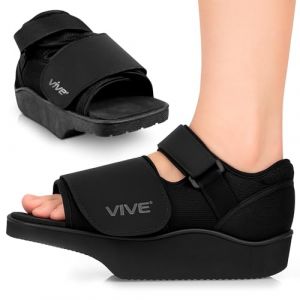 Vive Chaussure post-op&eacute;ratoire de d&eacute;chargement &ndash; Bottes compens&eacute;es avant pour blessures aux orteils cass&eacute;s &ndash; R&eacute;cup&eacute;ration m&eacute;dicale pour chirurgie du pied (taille L) (Vive Health, neuf)