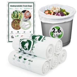 Lot de 100 sacs poubelle biodégradables de 12 litres, pour déchets alimentaires, sacs poubelles, 100% recyclés, robustes, biodégradables, sacs poubelle pour nourriture, maison, cuisine (Sun Never Sets, neuf)