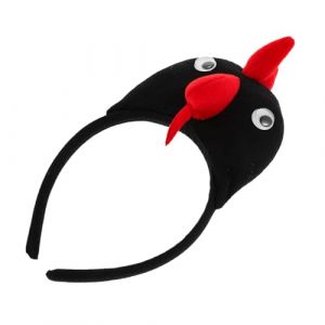 PartyKindom Bandeau 3d Accessoires De Costume De Poulet Bandeaux De Poulet Accessoires De Cheveux Pour Les Femmes Accessoire De Poils D'animaux Costume D'animal A Peluche Noir (Brushira, neuf)