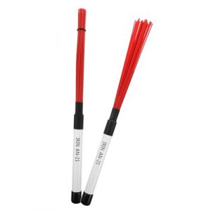 BESTonZON Balais de Batterie Nylon pour Percussion Brosses pour Caisse Claire Accessoires de Batterie Portable et Prise Confortable Adaptés Pratique et Performance Acoustique (baiyek, neuf)