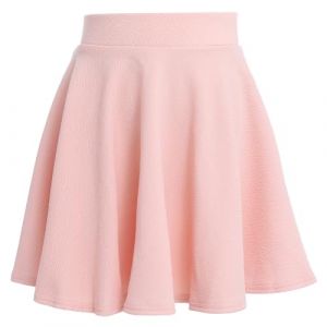 tanzdunsje Mini Jupe pour Filles, Taille Extensible, d&eacute;contract&eacute;e, &eacute;vas&eacute;e, pliss&eacute;e, Unie, Jupe Patineuse (FR/ES, &Acirc;ge, 10 Ans, 12 Ans, Taille Normale, Rose) (eledance, neuf)