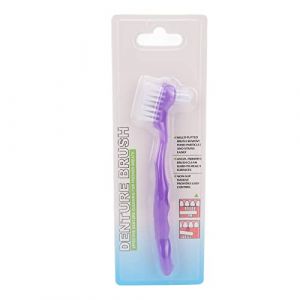 Brosse pour prothèses dentaires,brosse à dents pour prothèses dentaires, brosse de nettoyage pour prothèses dentaires âgées double face, brosse de nettoyage pour la maison(violet), Brosse à proth (xjinwalo, neuf)