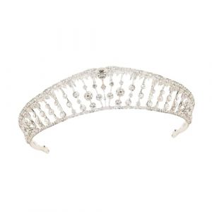 Healvian Bandeau Couronne Princesse en Strass Argent&eacute; Bijou de Luxe pour Mari&eacute;e Accessoire T&ecirc;te Chic pour Mariage et F&ecirc;te D&eacute;coration &Eacute;l&eacute;gante pour Robe de Mari&eacute;e (Pxinyao, neuf)