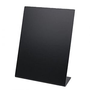 HMF 46430 Présentoir de table Tableau à craies | Présentoir en L | DIN A6 | Noir (hmf_shop, neuf)