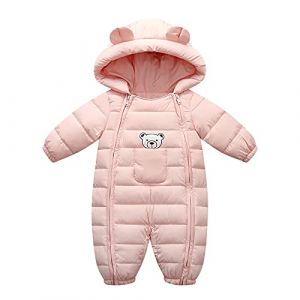 MOVAWAKY BéBé Combinaison De Neige,Manches Longues Barboteuse Manteau Infantile VêTements De Neige éPais Rose 9-12 Mois Manteaux Et Blousons BéBé Fille Combinaison Pilote BéBé, Hiver, | | (MOVAWAKY, neuf)