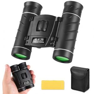 Flintronic 10 x 25 Jumelles Compactes, Jumelles pour Adultes et Enfants, Jumelle Puissante, avec BAK4 Prime, FMC lentille, pour Observation des Oiseaux, Th&eacute;&acirc;tre et Concerts, Chasse et Jeux de Sport (flintronic, neuf)