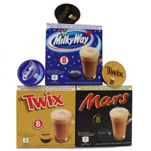 Dolce Gusto Boissons au Chocolat - 24 Capsules (8 Mars + 8 Twix + 8 Milky Way) (The Live Box - FR, neuf)