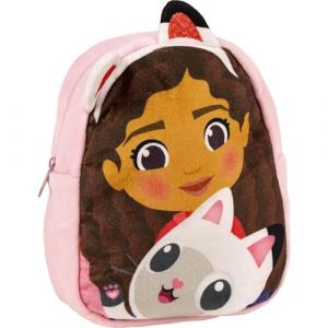 Sac à Dos pour Enfant Gabby's Dollhouse - Fermeture Éclair - 25x30x12 cm - Petit Cartable Conçu en Matières Souples - Bretelles Ajustables - Produit Original Conçu en Espagne (Geek Atmosphere, neuf)