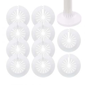 LQUYTA 10 Pi&egrave;ces Colliers de Tuyau de Radiateur Couvercle Blanc Solide Pipe Plastique D&eacute;coration Cache Tuyaux Plomberie pour Tuyau de Chauffage D'eau 15-28mm Rosace de Radiateur (CCtunCanton O&Uuml;, neuf)