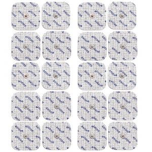 Lot de 20 électrodes 5x5 cm axion | Compatible avec les appareils Beurer et Sanitas | Kit de remplacement réutilisable pour votre électrostimulateur | TENS et EMS | Electrostimulation anti douleur (axion France, neuf)